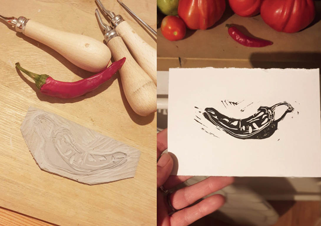 Ein Linoldruck-Beispiel.